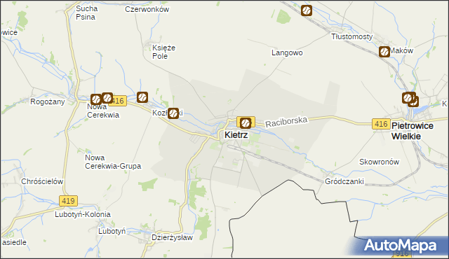 mapa Kietrz, Kietrz na mapie Targeo