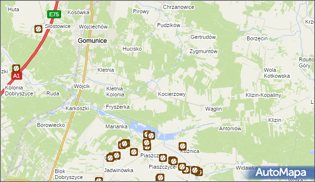 mapa Kocierzowy, Kocierzowy na mapie Targeo