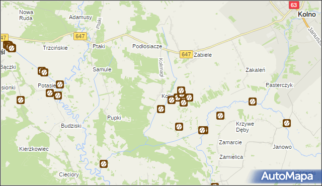 mapa Kolimagi, Kolimagi na mapie Targeo