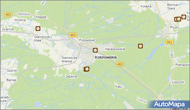 mapa Kolonowskie, Kolonowskie na mapie Targeo