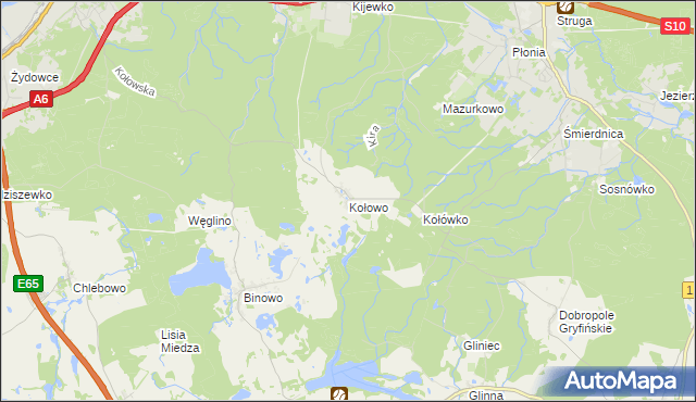 mapa Kołowo, Kołowo na mapie Targeo