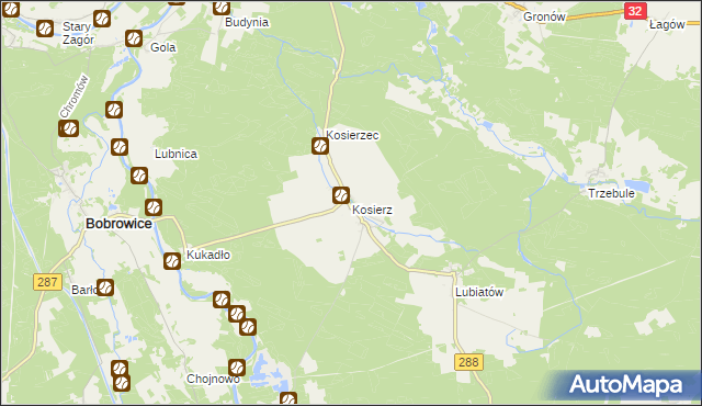 mapa Kosierz, Kosierz na mapie Targeo