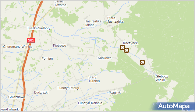 mapa Koskowo, Koskowo na mapie Targeo