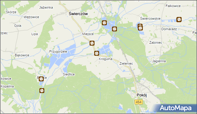 mapa Krogulna, Krogulna na mapie Targeo