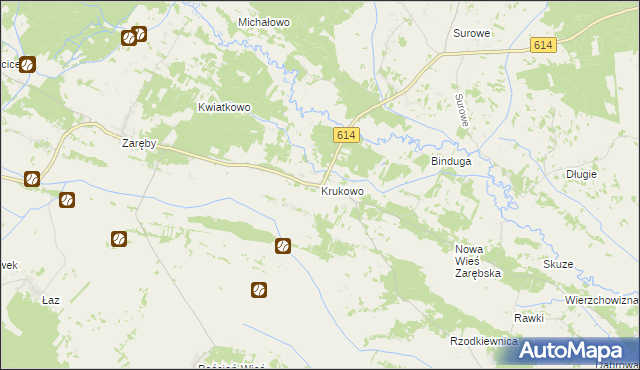 mapa Krukowo gmina Chorzele, Krukowo gmina Chorzele na mapie Targeo