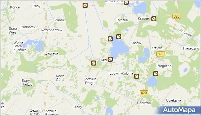 mapa Krzczeń, Krzczeń na mapie Targeo