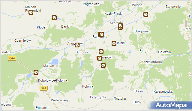 mapa Ksawerów gmina Żmudź, Ksawerów gmina Żmudź na mapie Targeo