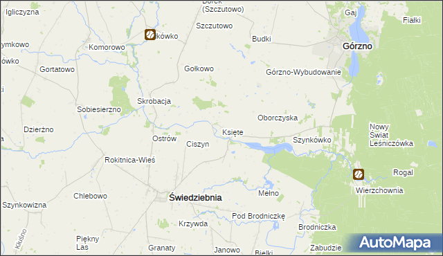 mapa Księte, Księte na mapie Targeo