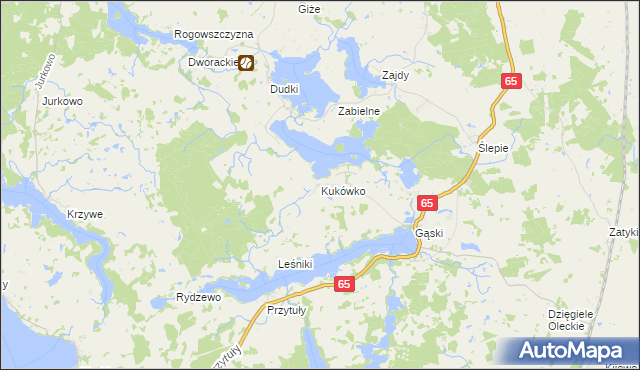 mapa Kukówko, Kukówko na mapie Targeo