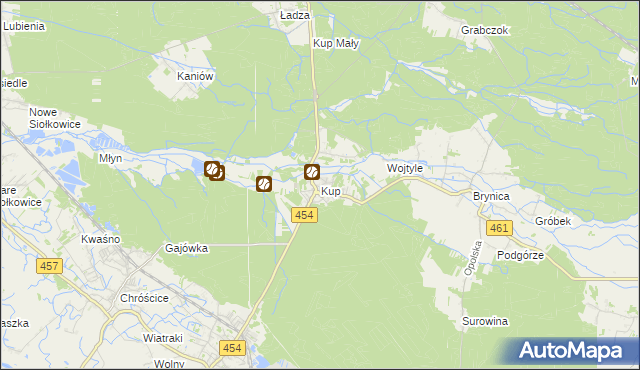 mapa Kup, Kup na mapie Targeo