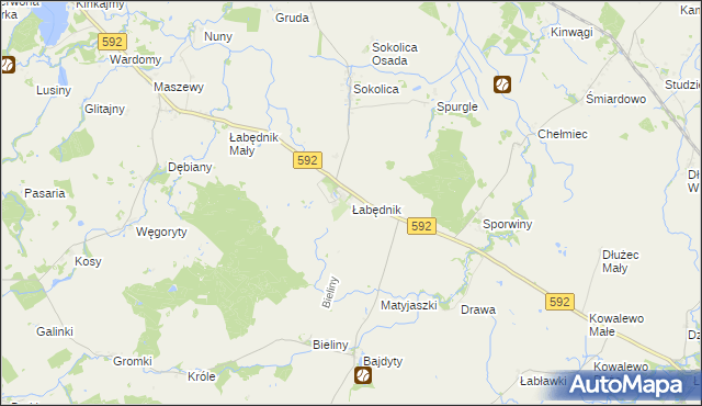 mapa Łabędnik, Łabędnik na mapie Targeo