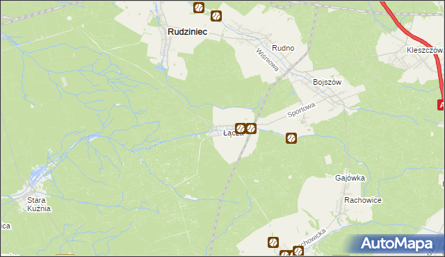 mapa Łącza, Łącza na mapie Targeo