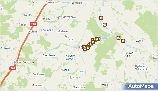 mapa Ławsk, Ławsk na mapie Targeo