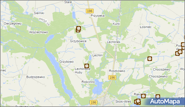 mapa Lechlin, Lechlin na mapie Targeo