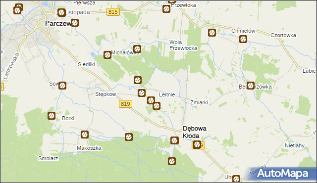 mapa Leitnie, Leitnie na mapie Targeo