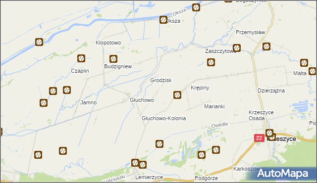 mapa Lemierzycko, Lemierzycko na mapie Targeo