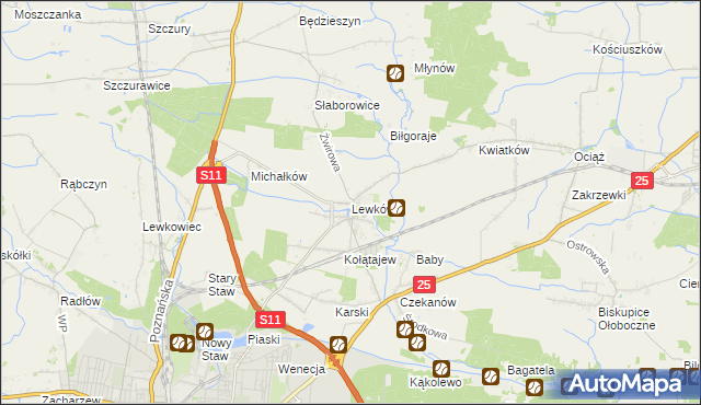 mapa Lewków, Lewków na mapie Targeo