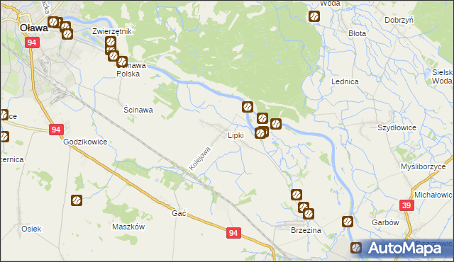 mapa Lipki gmina Skarbimierz, Lipki gmina Skarbimierz na mapie Targeo