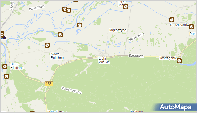 mapa Lipki Wielkie, Lipki Wielkie na mapie Targeo