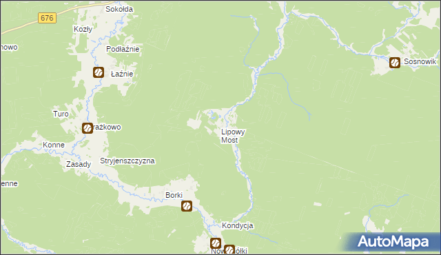 mapa Lipowy Most, Lipowy Most na mapie Targeo