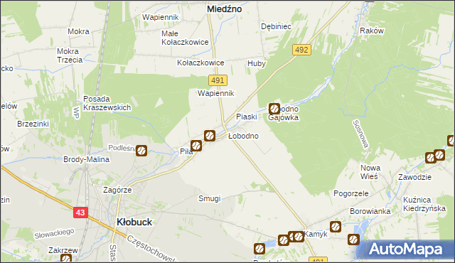 mapa Łobodno, Łobodno na mapie Targeo