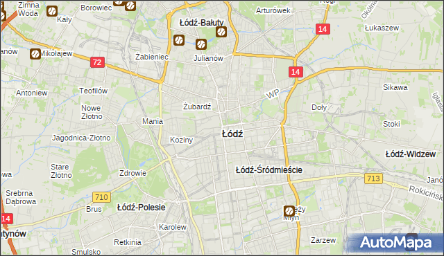 mapa Łodzi, Łódź na mapie Targeo