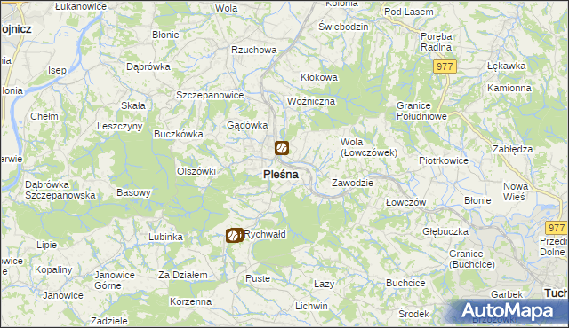 mapa Łowczówek, Łowczówek na mapie Targeo