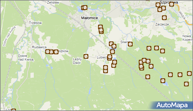 mapa Lubiechów, Lubiechów na mapie Targeo