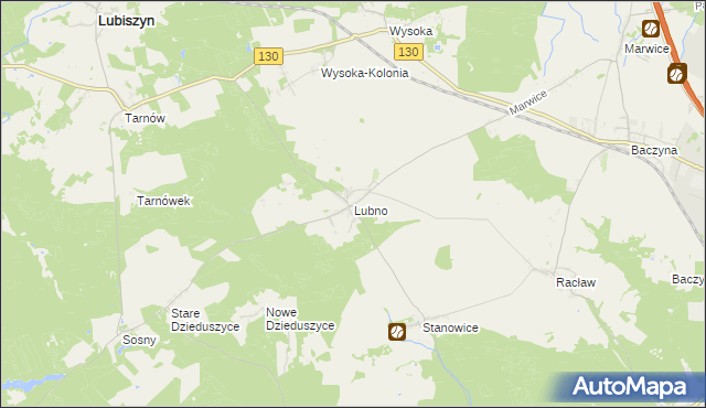 mapa Lubno gmina Lubiszyn, Lubno gmina Lubiszyn na mapie Targeo