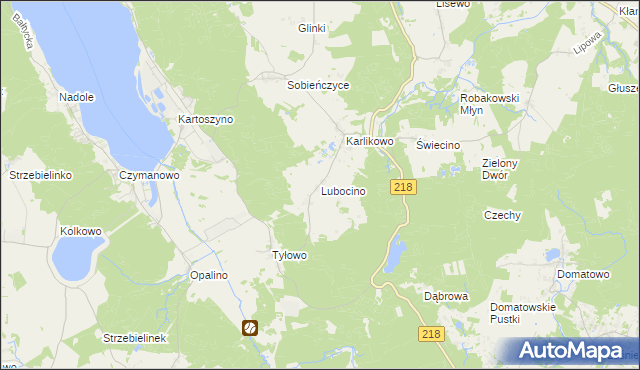 mapa Lubocino, Lubocino na mapie Targeo