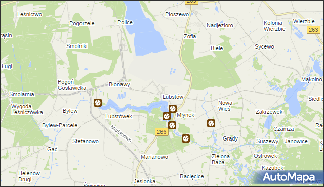 mapa Lubstów, Lubstów na mapie Targeo