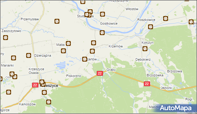 mapa Łukomin, Łukomin na mapie Targeo