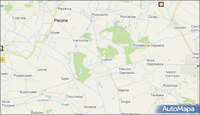 mapa Luszyn, Luszyn na mapie Targeo