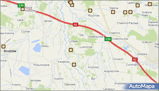 mapa Lutomirów, Lutomirów na mapie Targeo