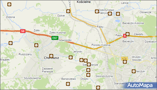 mapa Łyski, Łyski na mapie Targeo