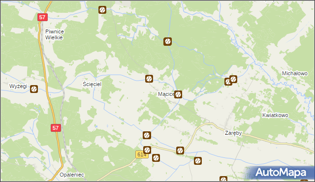 mapa Mącice, Mącice na mapie Targeo