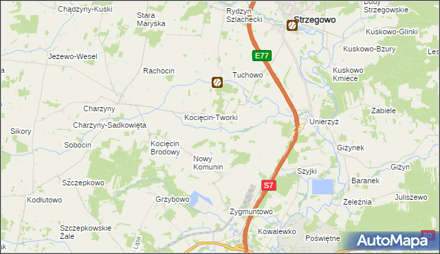 mapa Mączewo, Mączewo na mapie Targeo
