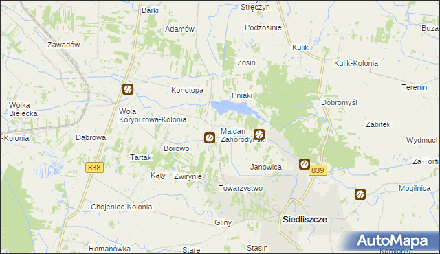 mapa Majdan Zahorodyński, Majdan Zahorodyński na mapie Targeo