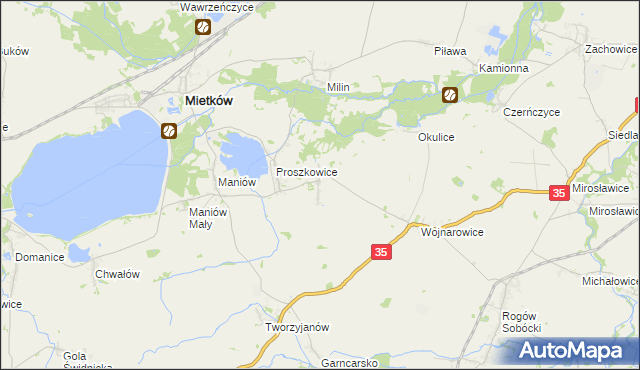 mapa Maniów Wielki, Maniów Wielki na mapie Targeo