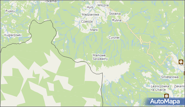 mapa Markowe Szczawiny, Markowe Szczawiny na mapie Targeo