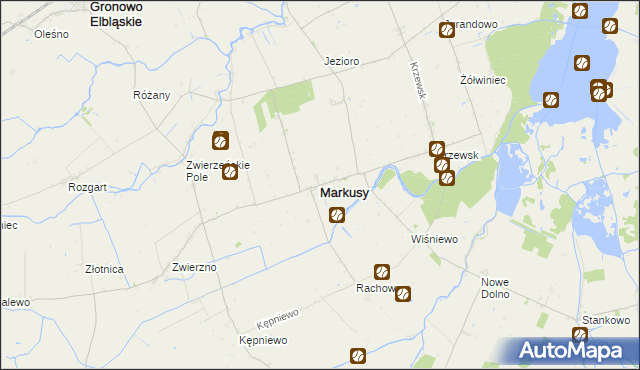 mapa Markusy, Markusy na mapie Targeo