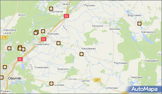 mapa Marszewiec, Marszewiec na mapie Targeo