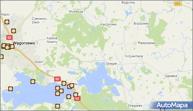 mapa Matyski, Matyski na mapie Targeo