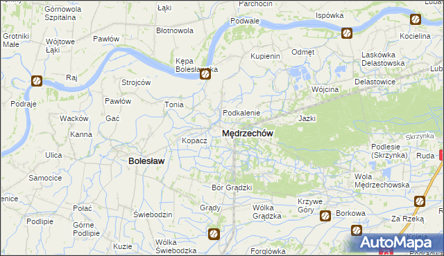 mapa Mędrzechów, Mędrzechów na mapie Targeo