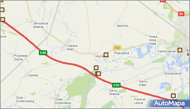 mapa Michałów gmina Olszanka, Michałów gmina Olszanka na mapie Targeo