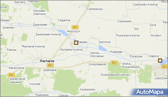 mapa Michalów gmina Rachanie, Michalów gmina Rachanie na mapie Targeo