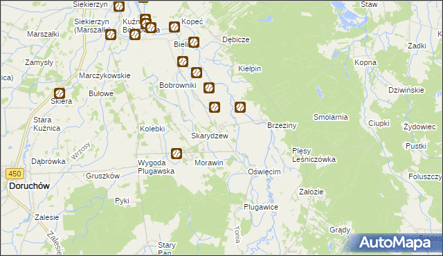 mapa Mieleszówka, Mieleszówka na mapie Targeo