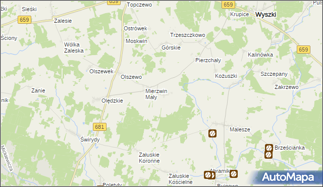 mapa Mierzwin Duży, Mierzwin Duży na mapie Targeo