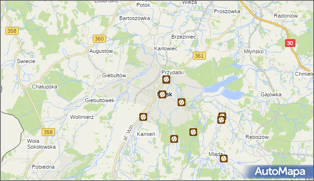 mapa Mirsk, Mirsk na mapie Targeo