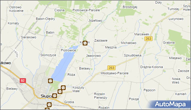 mapa Młodojewo, Młodojewo na mapie Targeo